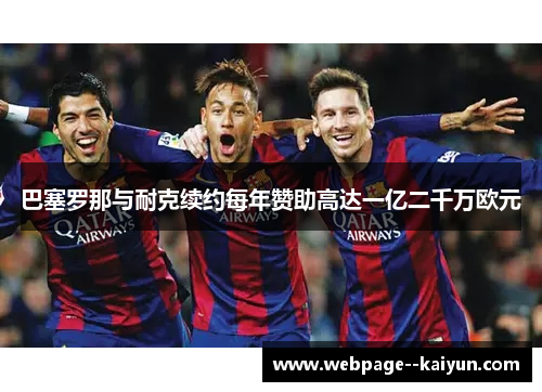 巴塞罗那与耐克续约每年赞助高达一亿二千万欧元